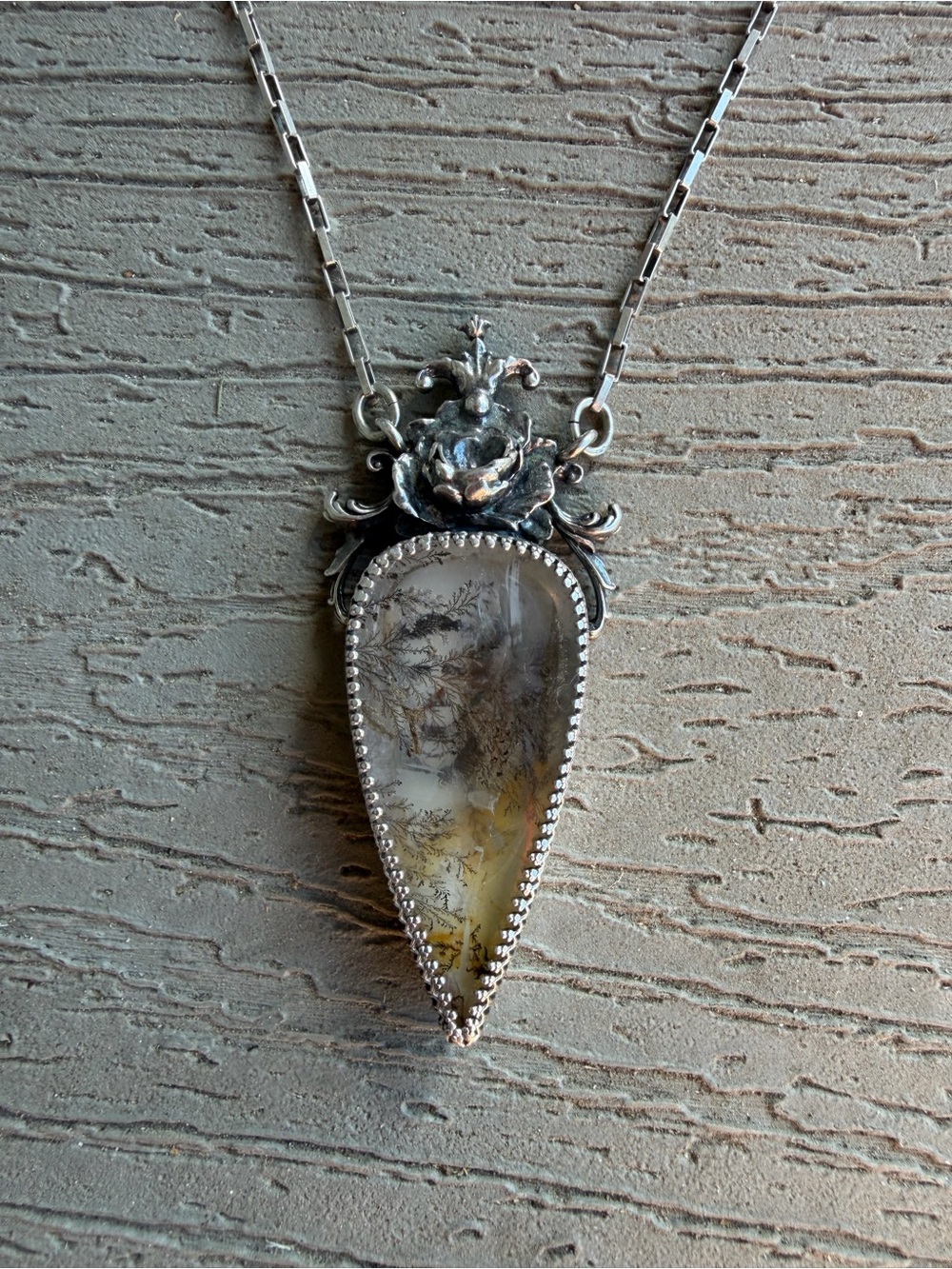 Bellalili Edgar Allan Poe Dendrite Necklace
